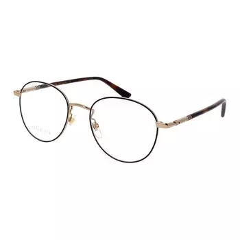 GUCCI Круглые оправы для очков из сплава, мужские, черные/черепаховые