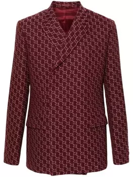 Gucci куртка из шерсти GG Shadow, красный