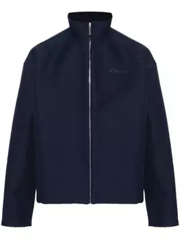 Gucci куртка с вышитым логотипом, синий