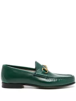 Gucci лоферы Horsebit 1953, зеленый