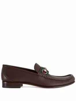 Gucci лоферы Horsebit, коричневый