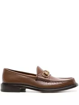 Gucci лоферы Horsebit, коричневый