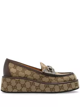 Gucci лоферы Horsebit, коричневый