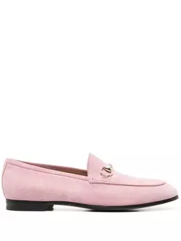 Gucci лоферы Jordaan с пряжкой Horsebit, розовый