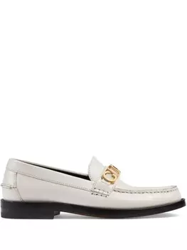 Gucci лоферы с логотипом, белый