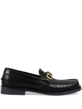 Gucci лоферы с логотипом, черный