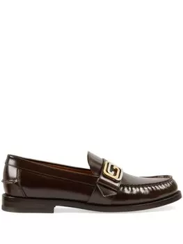 Gucci лоферы с логотипом Interlocking G, коричневый