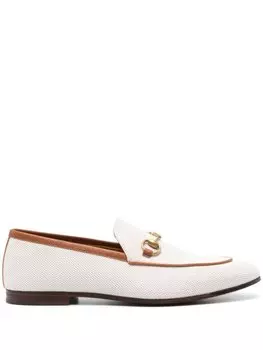 Gucci лоферы с пряжкой Horsebit, белый