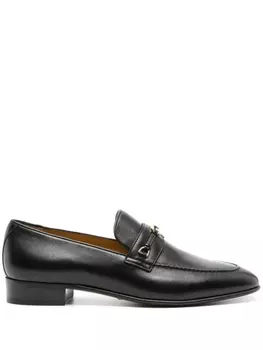 Gucci лоферы с пряжкой Horsebit и логотипом Interlocking G, черный