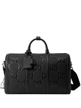 Gucci маленькая дорожная сумка с узором Jumbo GG, черный
