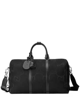 Gucci маленькая дорожная сумка с узором Jumbo GG, черный