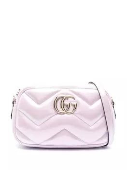 Gucci маленькая сумка через плечо GG Marmont, розовый