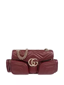 Gucci маленькая сумка через плечо GG Marmont, красный