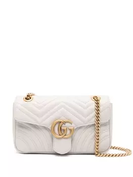 Gucci маленькая сумка через плечо GG Marmont, серый