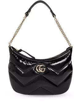 Gucci маленькая сумка через плечо GG Marmont, черный