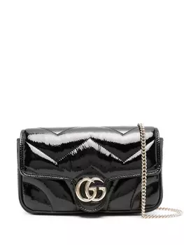 Gucci маленькая сумка через плечо Marmont, черный