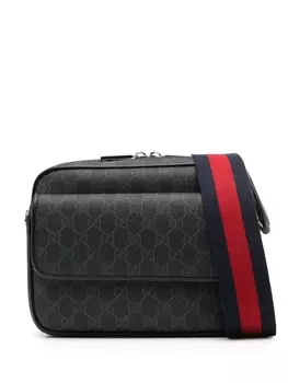 Gucci маленькая сумка через плечо с логотипом GG, серый