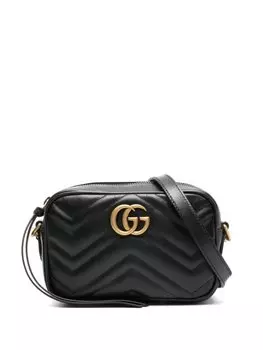 Gucci маленькая сумка на плечо GG Marmont, черный