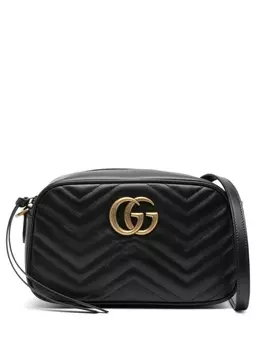 Gucci маленькая сумка на плечо GG Marmont, черный