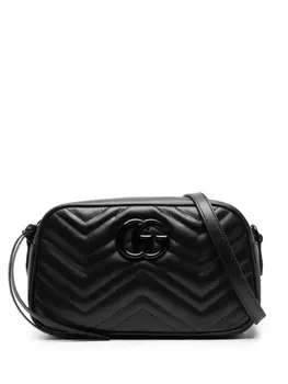 Gucci маленькая сумка на плечо GG Marmont, черный