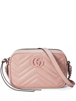 Gucci маленькая сумка на плечо GG Marmont, розовый