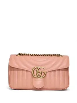 Gucci маленькая сумка на плечо GG Marmont, розовый
