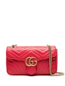 Gucci маленькая сумка на плечо GG Marmont, красный