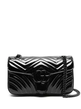 Gucci маленькая сумка на плечо GG Marmont, черный