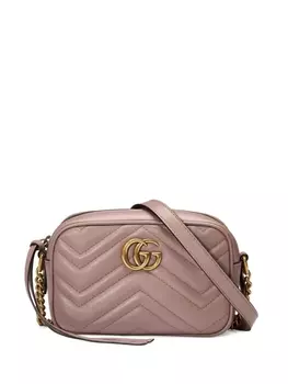 Gucci маленькая сумка на плечо GG Marmont, розовый