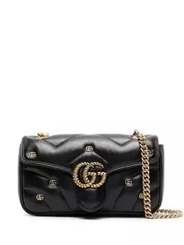 Gucci маленькая сумка на плечо GG Marmont, черный