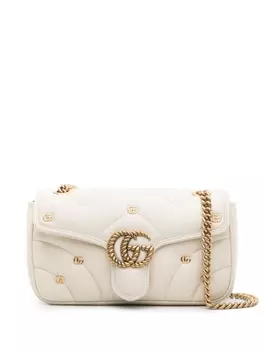 Gucci маленькая сумка на плечо GG Marmont, белый