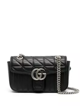 Gucci маленькая сумка на плечо GG Marmont, черный