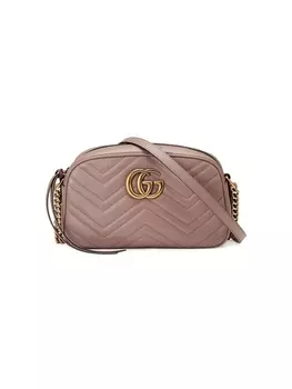 Gucci маленькая сумка на плечо GG Marmont, розовый