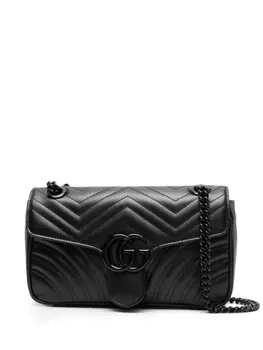 Gucci маленькая сумка на плечо GG Marmont, черный