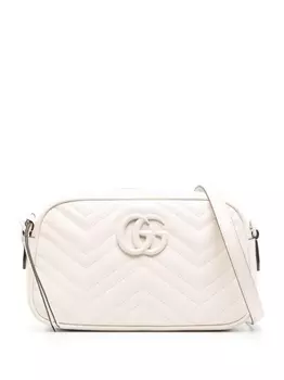 Gucci маленькая сумка на плечо GG Marmont, нейтральный цвет