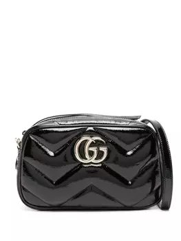 Gucci маленькая сумка на плечо GG Marmont, черный