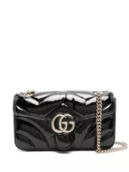 Gucci маленькая сумка на плечо GG Marmont, черный