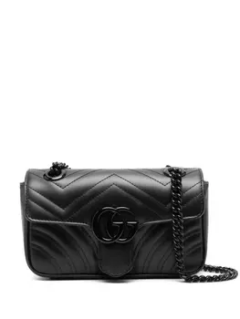 Gucci маленькая сумка на плечо GG Marmont, черный