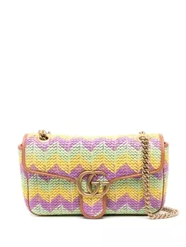 Gucci маленькая сумка на плечо GG Marmont, желтый