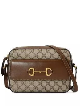 Gucci маленькая сумка на плечо Horsebit 1955, коричневый