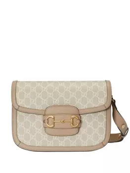 Gucci маленькая сумка на плечо Horsebit 1955, нейтральный цвет