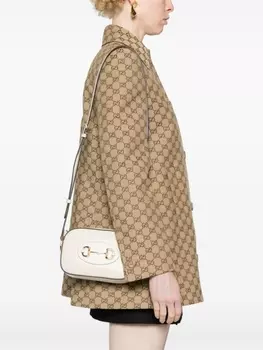 Gucci маленькая сумка на плечо Horsebit 1955, нейтральный цвет