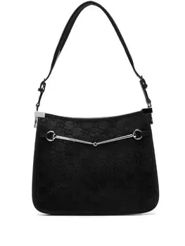 Gucci маленькая сумка на плечо New Slim с декором Horsebit, черный