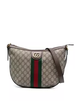 Gucci маленькая сумка на плечо Ophidia GG, коричневый