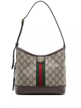 Gucci маленькая сумка на плечо Ophidia GG, коричневый