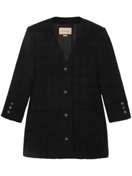 Gucci меланжевый жакет, черный