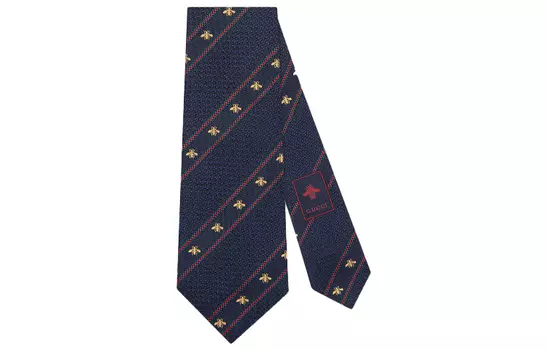 Мужской галстук Gucci, темно-синий
