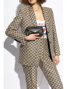 Gucci мини-сумка через плечо GG Super, черный