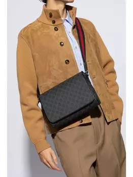 Gucci мини-сумка через плечо из холста GG Super, черный