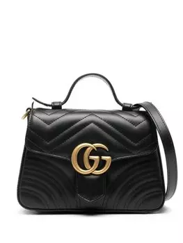 Gucci мини-сумка GG Marmont, черный